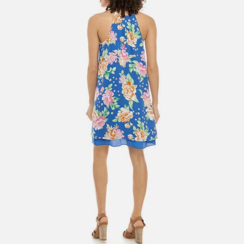 Pink Rose - Beautiful Floral Mini Dress - Picture 8 of 8